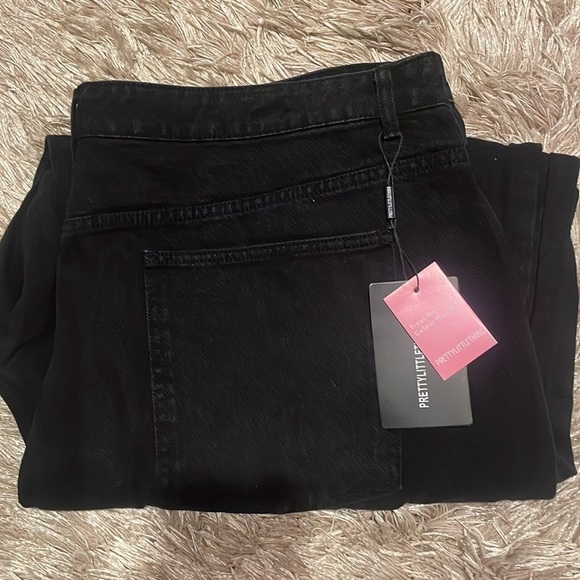 PRETTY Little Things Plus Boyfriend Black Jeans‎ Size 26 High Waist NWT - Picture 13 of 13